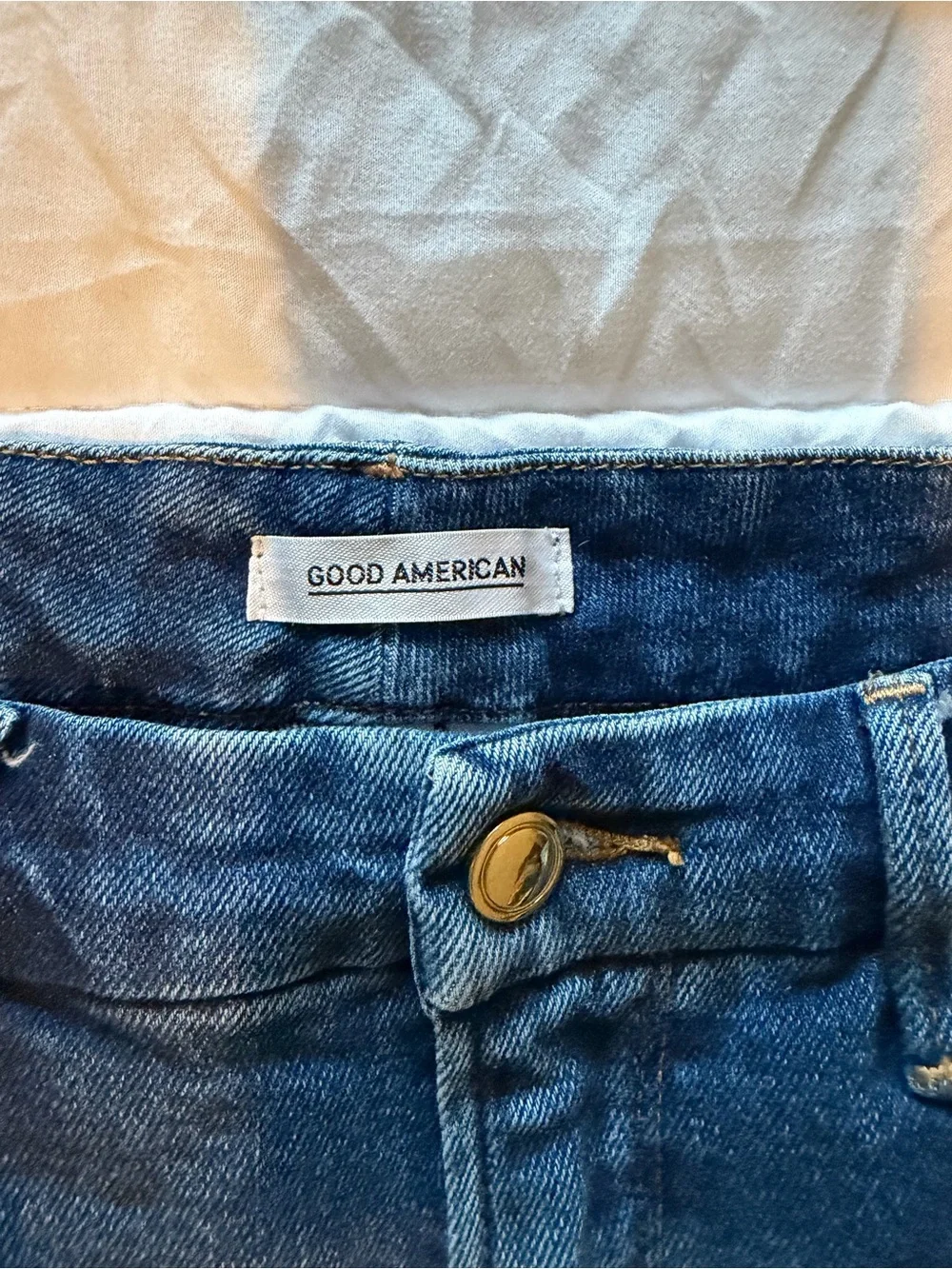 Good American Women's Dark Blue Straight Leg Jeans
